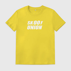 Футболка хлопковая мужская Скуф союз, цвет: желтый