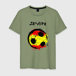 Футболка хлопковая мужская Football Spain, цвет: авокадо