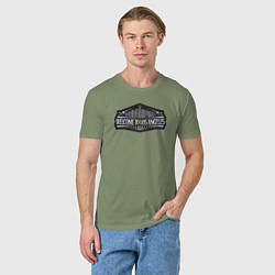 Футболка хлопковая мужская США - Лос-Анджелес, цвет: авокадо — фото 2