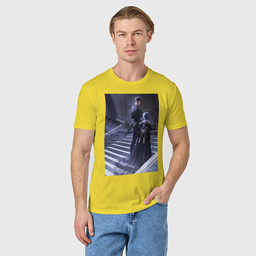 Мужская футболка Тёмный дворецкий Себастьян Михаэлис телохранитель / Желтый – фото 3