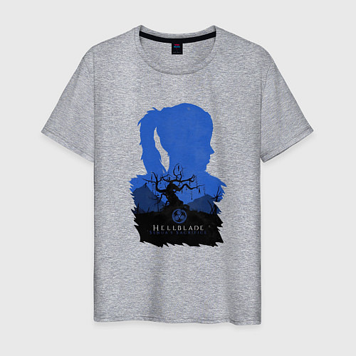 Мужская футболка Hellblade - Senua / Меланж – фото 1