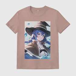 Футболка хлопковая мужская Реинкарнация безработного Рокси Мигурд, цвет: пыльно-розовый