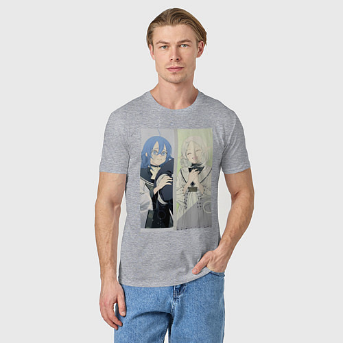 Мужская футболка Реинкарнация безработного Рокси Мигурдия Сильфиетт / Меланж – фото 3