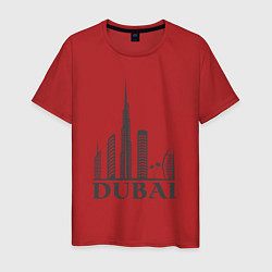 Футболка хлопковая мужская Dubai city style, цвет: красный