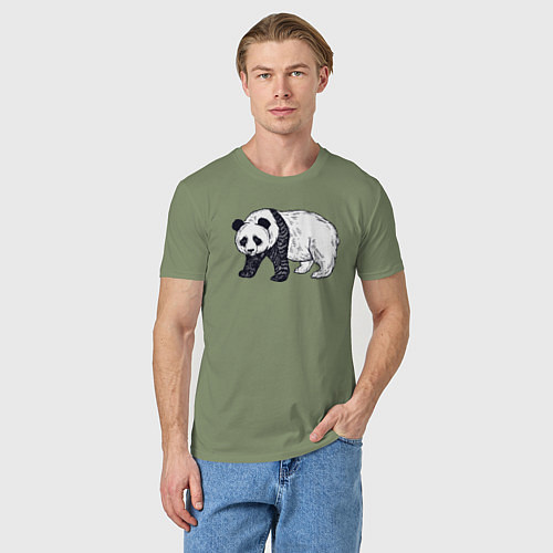 Мужская футболка Панда медведь / Авокадо – фото 3