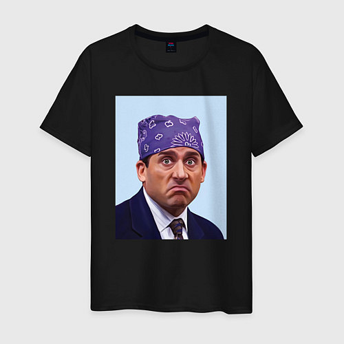 Мужская футболка Michael Scott - Prison mike the office meme / Черный – фото 1