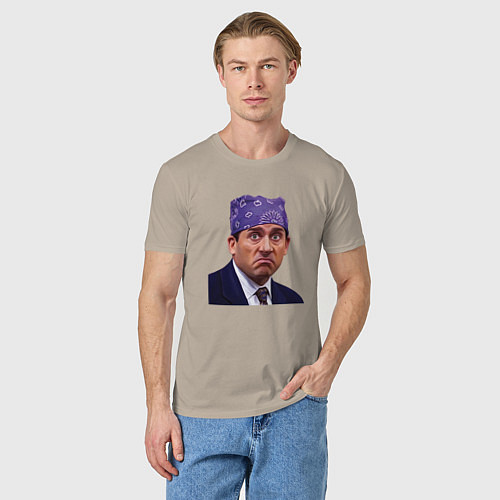 Мужская футболка Prison mike Michael Scott офис / Миндальный – фото 3