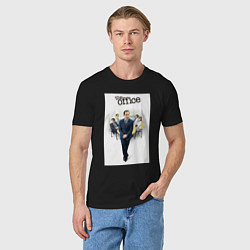 Футболка хлопковая мужская The office characters, цвет: черный — фото 2
