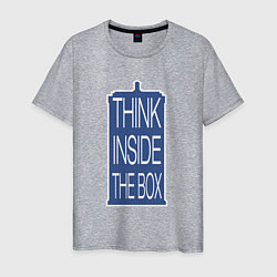 Футболка хлопковая мужская Think inside the box, цвет: меланж
