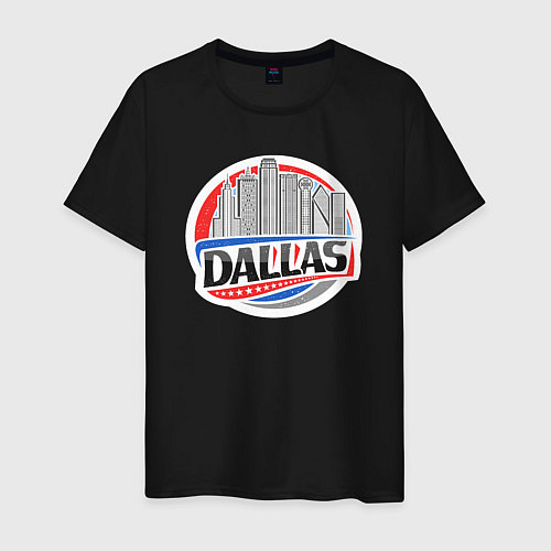 Мужская футболка Dallas - USA / Черный – фото 1