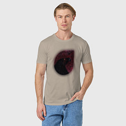 Футболка хлопковая мужская Орёл со шрамом, цвет: миндальный — фото 2