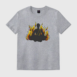 Футболка хлопковая мужская Fire yoga, цвет: меланж