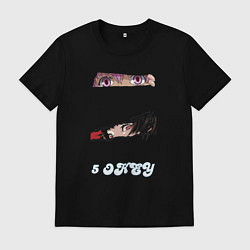 Футболка хлопковая мужская 5 okey глаза, цвет: черный