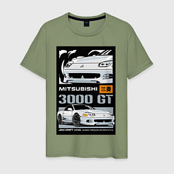 Футболка хлопковая мужская Mitsubishi GT, цвет: авокадо