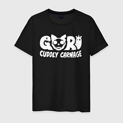 Футболка хлопковая мужская Goro cuddly carnage logotype, цвет: черный