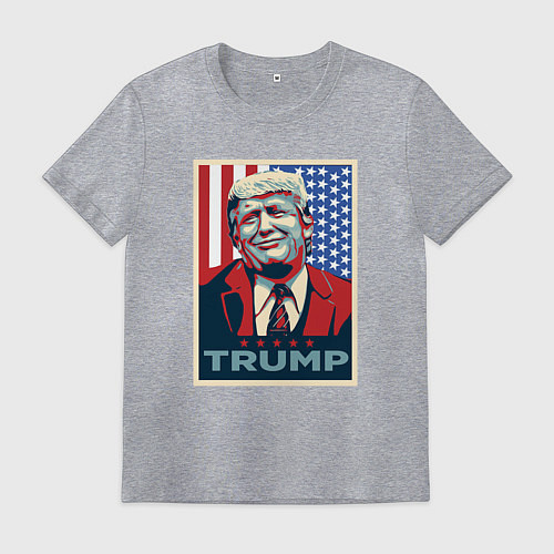 Мужская футболка Трамп Дональд / Меланж – фото 1