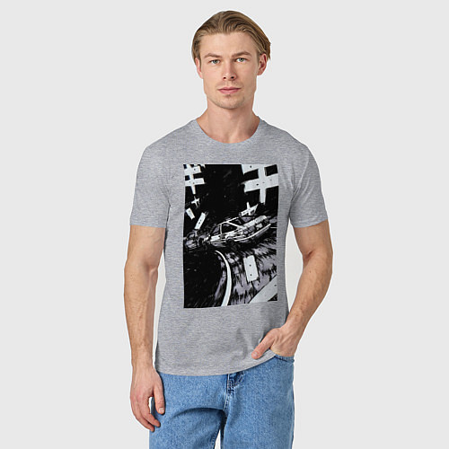 Мужская футболка Гонки манга / Меланж – фото 3