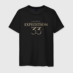 Футболка хлопковая мужская Clair Obsur expedition 33 logo, цвет: черный