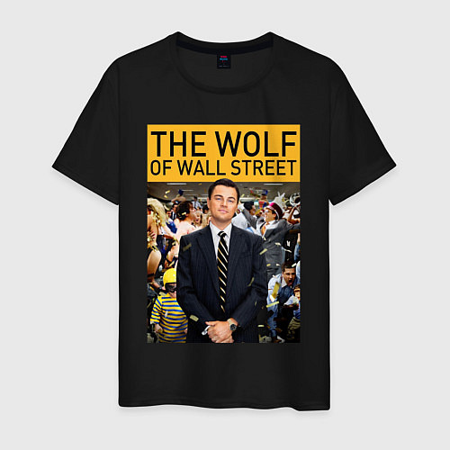 Мужская футболка The wolf of wall street - Leo / Черный – фото 1