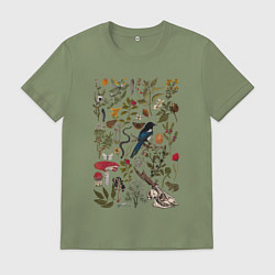 Футболка хлопковая мужская Сорокино сокровище, цвет: авокадо