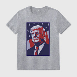 Футболка хлопковая мужская Дональд Трамп, цвет: меланж
