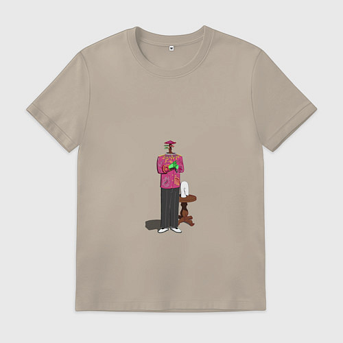 Мужская футболка Межпространственный колдун Маджента / Миндальный – фото 1