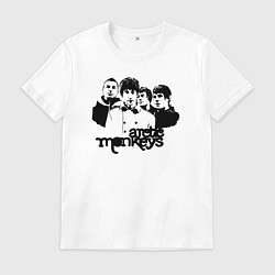 Футболка хлопковая мужская Arctic Monkeys band, цвет: белый