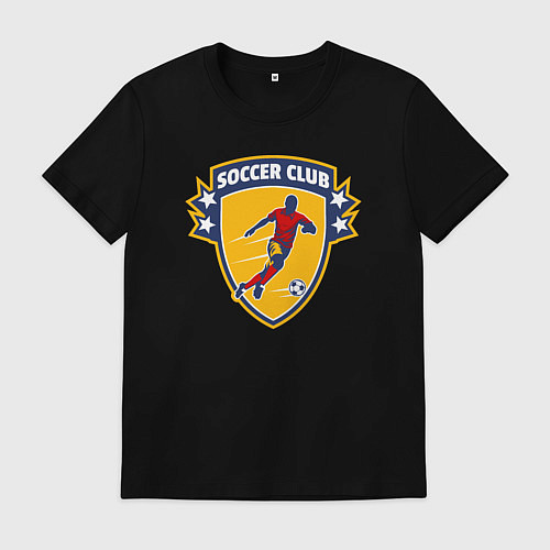 Мужская футболка Soccer club / Черный – фото 1