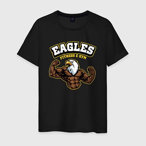 Мужская футболка Eagles fitness / Черный – фото 1