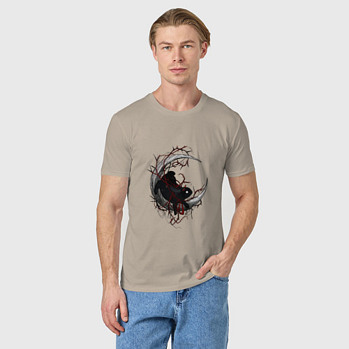 Мужская футболка Черный кролик / Миндальный – фото 3