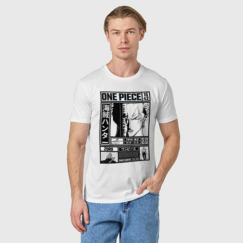 Мужская футболка Легендарный Зоро - Ван Пис / Белый – фото 3