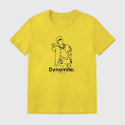 Футболка хлопковая мужская BTS Dynamite Kim Seok-Jin, цвет: желтый
