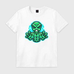 Футболка хлопковая мужская Alien power, цвет: белый