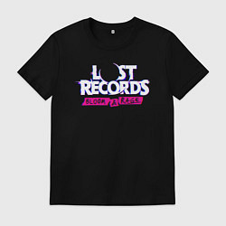 Футболка хлопковая мужская Lost records bloom and rage logo, цвет: черный