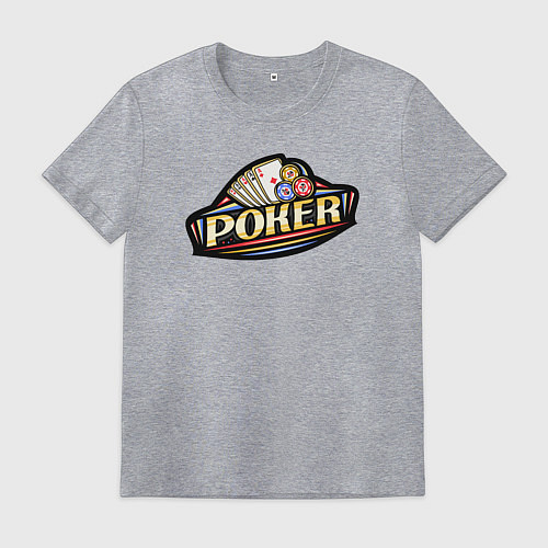 Мужская футболка Покер / Меланж – фото 1
