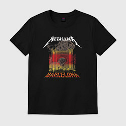 Футболка хлопковая мужская Metallica Barcelona, цвет: черный