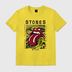 Футболка хлопковая мужская The Rolling Stones no filter, цвет: желтый
