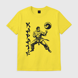 Футболка хлопковая мужская Karate fighter, цвет: желтый