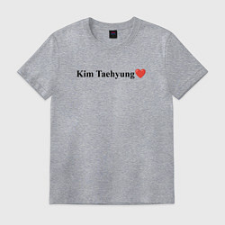 Футболка хлопковая мужская BTS Kim Tae-hyung, цвет: меланж