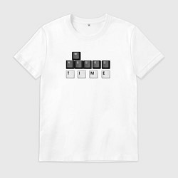 Футболка хлопковая мужская Wasted times, цвет: белый