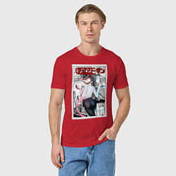 Футболка хлопковая мужская Человек-бензопила Makima Макима, цвет: красный — фото 2