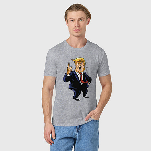 Мужская футболка Злой Трамп / Меланж – фото 3