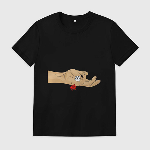 Мужская футболка Игра в кости / Черный – фото 1