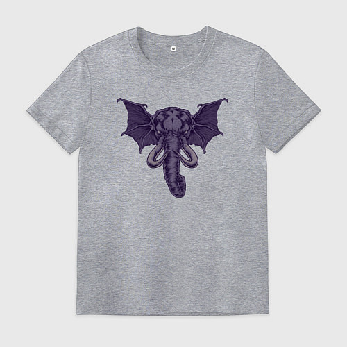 Мужская футболка Слон ктулху / Меланж – фото 1