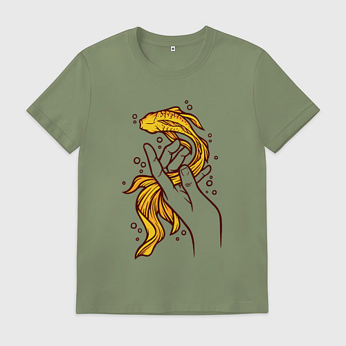 Мужская футболка Золотая рыбка / Авокадо – фото 1