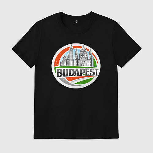 Мужская футболка Будапешт Венгрия / Черный – фото 1