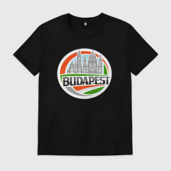 Футболка хлопковая мужская Будапешт Венгрия, цвет: черный