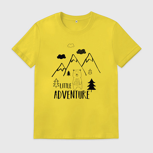 Мужская футболка Маленькое приключение / Желтый – фото 1