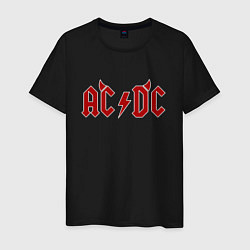 Футболка хлопковая мужская AC DC devil, цвет: черный