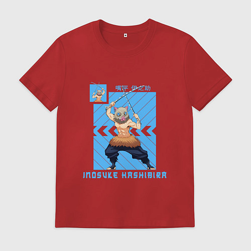 Мужская футболка Клинок рассекающий демонов иноске / Красный – фото 1